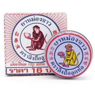 Movitronix White Monkey Holding Peach Balm Thailand Product - Pack Of 1 8 G