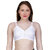 PEACH SMILE Solid Seamed Non Padded Bra For Women-White-Black