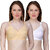 PEACH SMILE Solid Seamed Non Padded Bra For Women-Skin-White