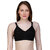 PEACH SMILE Embroadriary Seamed Non Padded Bra For Women-Black-Skin