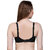PEACH SMILE Embroadriary Seamed Non Padded Bra For Women-Black-Skin