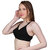 PEACH SMILE Embroadriary Seamed Non Padded Bra For Women-Black-Skin