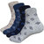 ANKII Cotton Stylish Self Design Men Ankle Length Socks, Pack Of 4