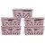 Selvel Polypropylene Large Multipurpose Storage Baskets With Lid For Kitchen, Stationery, Set of 5, Lilac