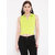 BLANCD Women's Lime Punch Polyester Solid Tank Top