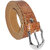 Exotique  Tan Casual Faux Leather Belt For Women (BW0043TN)