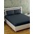 BLACK SOLID 280 TC KING BEDSHEET WITH 2 PILLOW COVERS  BY GHAR AANGAN