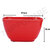 Red Serving Bowl with Set of 6 Small Bowl and Spoon