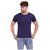 Kaspy Solid Plain  Men Tshirt  Navy Blue