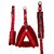 Petshop7 Red Nylon Harness, Collar  Leash with Fur 1.25 Inch Large