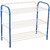 Metal Shoe Rack Blue  White