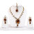 Lucky Jewellery 1-Line Copper Colour Kundan Set (MSK-1-LINE-C)