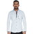 White with Blue  Grey Print Shirt By Corporate Club.