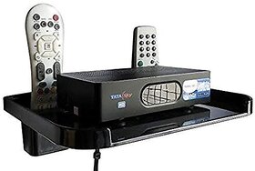 Set Top Box Stand/DTH Stand/WIFI Router Stand/Set Top Box Wall Mount Stand With 2 Remote Holder Plastic Wall Shelf