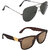 Zyaden Black Aviator UV Protection Unisex Sunglasses Combo