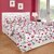 NY Stores Elegant Print Microfiber Double Bedsheet with 2 Pillow Covers - Floral, Multicolour