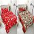Ny Stores Elegant 3D Printed Double Bedsheet Microfiber 2 Double Bedsheet with 4 Pillow Covers - Floral, Beautiful Multicolour (Size 90x90)