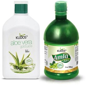 Kudos AoleVera Gold juice And Amla Ras Combo Pack Of 2