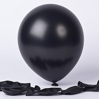 Lalantopparties Metallic Balloon Shiny Finish Birthday, Anniversary,baby surprise,Black Pack Of 25