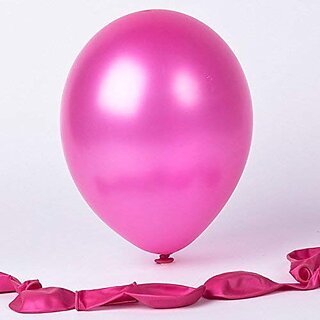 Lalantopparties Metallic Balloon Shiny Finish Birthday, Anniversary,baby surprise,Pink Pack Of 25