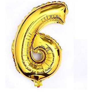 Lalantopparties Number foil balloon 40 inch 6 number party decoration,birthday,Gold Pack of 1