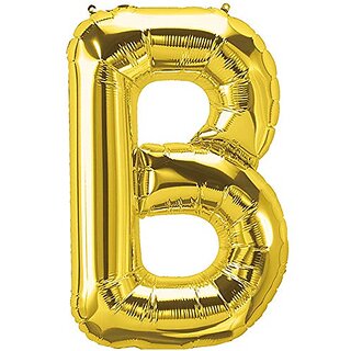 Lalantopparties Alphabets Balloon B Letter Balloon 16 inch Party Decoration,birthday,Gold Pack of 1