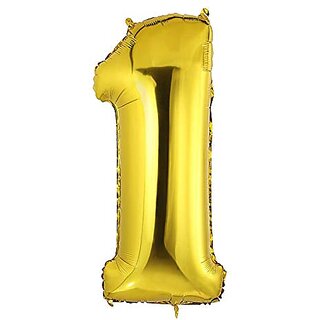 Lalantopparties Number foil balloon 16 inch 1 number party decoration,birthday,Gold Pack of 1