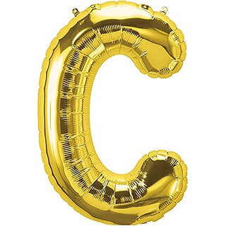 Lalantopparties Alphabets Balloon C Letter Balloon 16 inch Party Decoration,birthday,Gold Pack of 1