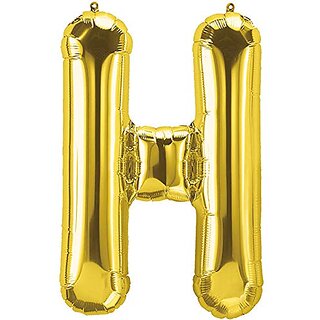 Lalantopparties Alphabets Balloon H Letter Balloon 16 inch Party Decoration,birthday,Gold Pack of 1
