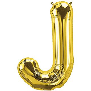 Lalantopparties Alphabets Balloon J Letter Balloon 16 inch Party Decoration,birthday,Gold Pack of 1