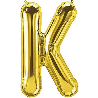 Lalantopparties Alphabets Balloon K Letter Balloon 16 inch Party Decoration,birthday,Gold Pack of 1
