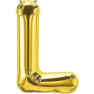 Lalantopparties Alphabets Balloon L Letter Balloon 16 inch Party Decoration,birthday,Gold Pack of 1
