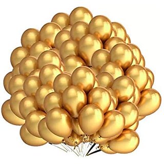 Lalantopparties Chrome Balloons Latex 12 Inch birthday decoration, anniversary, Gold 20 Pack of 1