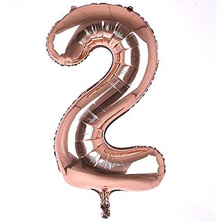 Lalantopparties Number foil balloon 32 inch 2 number party decoration,birthday,Rose Gold Pack of 1