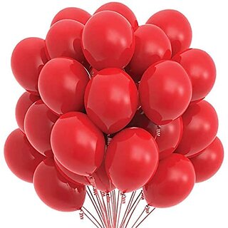 Lalantopparties Metallic Balloons Latex 9 inch birthday decoration, anniversary, Red 35 Pack of 1