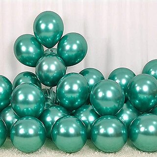 Lalantopparties Metallic Balloon Latex 9 inch birthday decoration,anniversary,DarkGreen 35 Pack Of 1