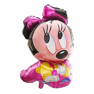 Lalantopparties Baby Minnie Mouse Foil Balloon sitting 33 inch Balloon decoration Multi Pack of 1