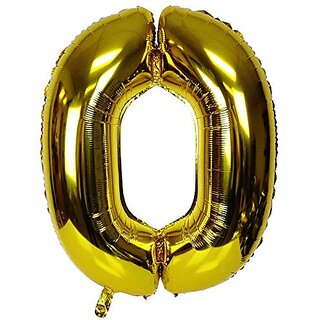 Lalantopparties Number foil balloon 32 inch 0 number party decoration,birthday,Gold Pack of 1