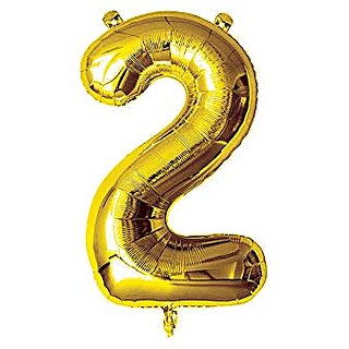 Lalantopparties Number foil balloon 32 inch 2 number party decoration,birthday,Gold Pack of 1