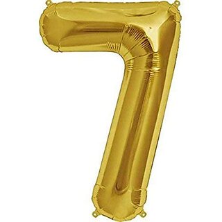 Lalantopparties Number foil balloon 32 inch 7 number party decoration,birthday,Gold Pack of 1