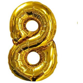 Lalantopparties Number foil balloon 32 inch 8 number party decoration,birthday,Gold Pack of 1