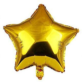 Lalantopparties Star Shape Mylar Helium Foil Balloon 18 inch Birthday decoration Gold Pack of 1