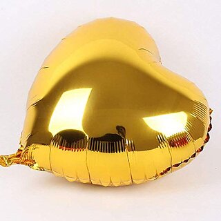 Lalantopparties Heart Shape Mylar Helium Foil Balloon 18 inch Birthday decoration Gold Pack of 1