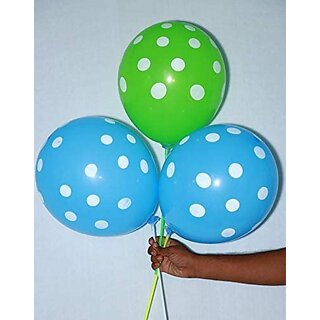 Lalantopparties Polka Dot Balloon Spotty Balloon Party Decoration, Light Blue 10 pc Pack Of 1