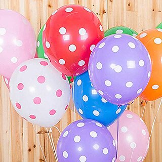 Lalantopparties Polka Dot Balloon Spotty Balloon Party Decoration, Purple 10 pc Pack Of 1