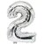 Lalantopparties Number foil balloon 16 inch 2 number party decoration,birthday,silver Pack of 1