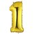 Lalantopparties Number foil balloon 16 inch 1 number party decoration,birthday,Gold Pack of 1