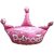 Lalantopparties Happy Birthday Foil Balloon Princess Print crown shapes, 93cm x 86cm Pack of 1