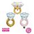 Lalantopparties Large I Do Diamond Ring Foil Balloon Engagement Balloon 47cm x 72cm pack of 1