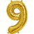 Lalantopparties Number foil balloon 16 inch 9 number party decoration,birthday,Gold Pack of 1